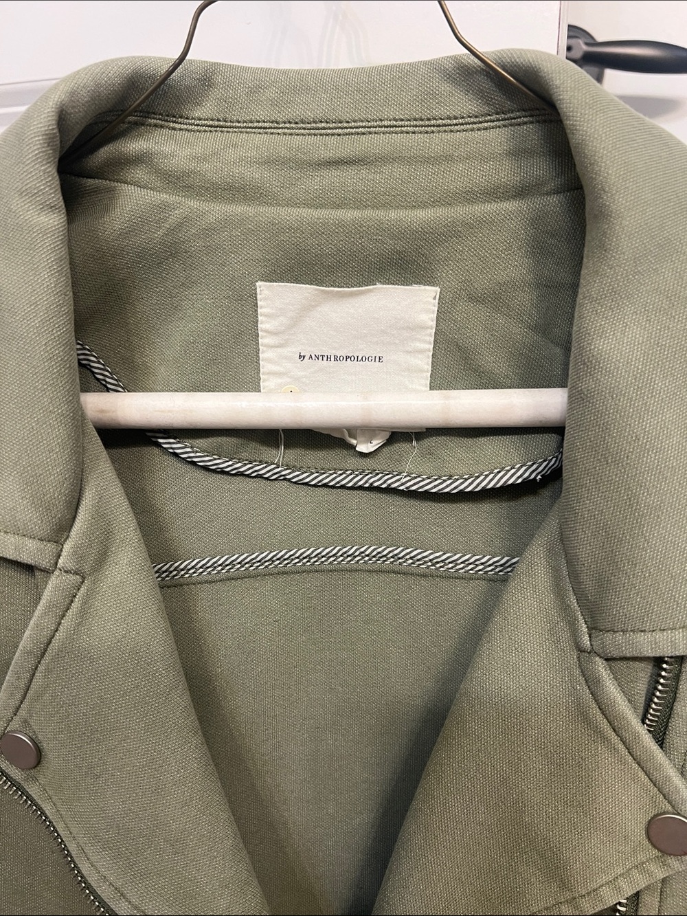 Anthropologie olive green moto-style blazer - Picture 2 of 3